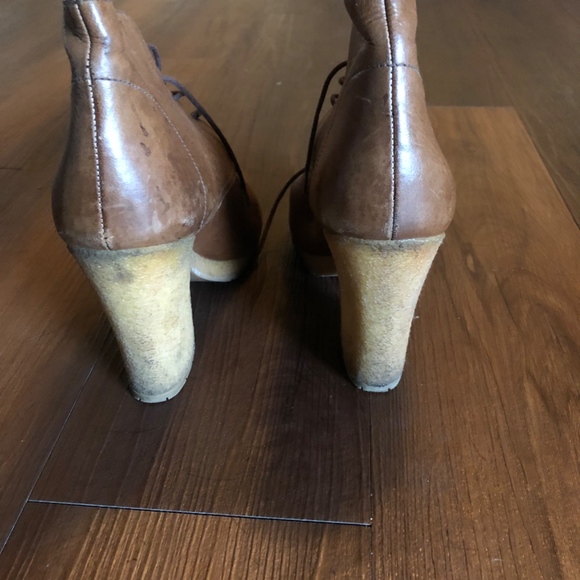 Tan Leather Prada Ankle Booties sz 39.5 - Picture 6 of 6